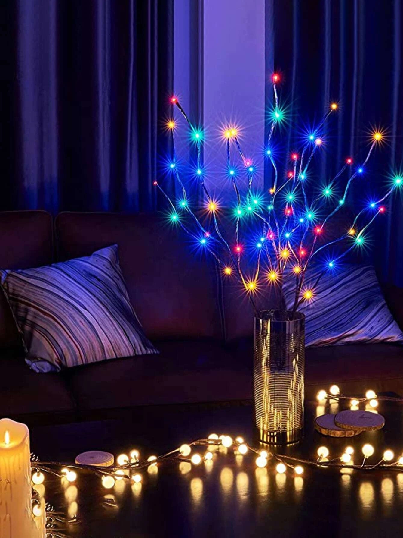 1Pc Tree Branch Design Decorative Light, LED Creative Tree Branch Novelty Light for Home Decor