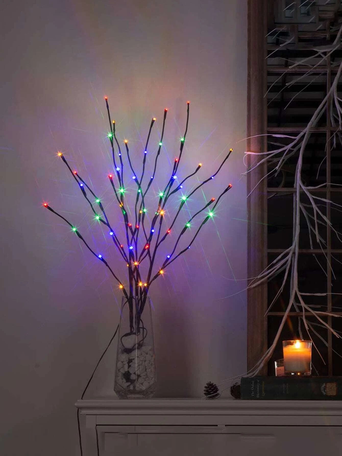 1Pc Tree Branch Design Decorative Light, LED Creative Tree Branch Novelty Light for Home Decor